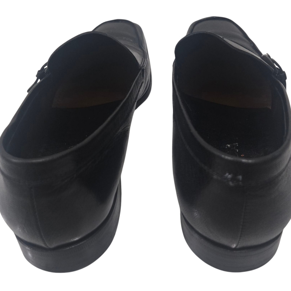 PRADA Men Black Soft Slip-on Single Strap Penny Loafers Designer Shoes Sz 10 - Picture 3 of 7
